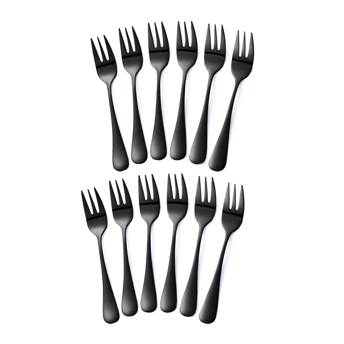 Gebaksvorkjes zwart set van 12
