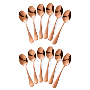 Koffielepels rosé goud set van 12