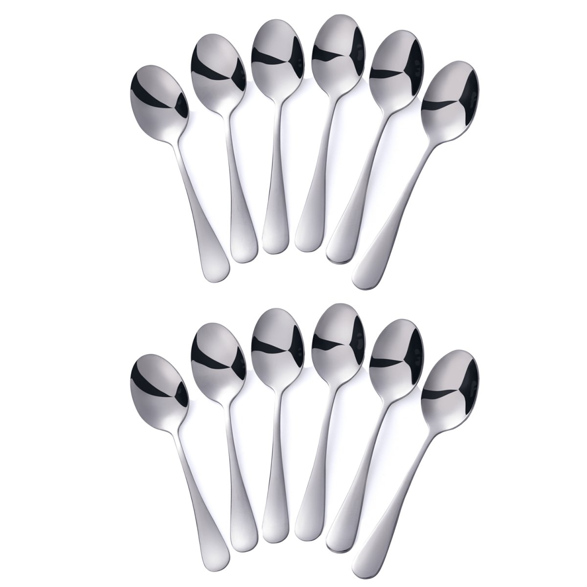 Koffielepels zilver set van 12 - Afbeelding 2