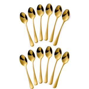 Theelepels goud set van 12