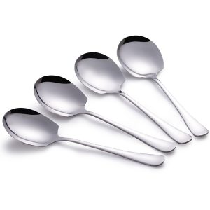 Opscheplepels zilver set van 4