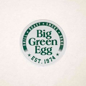 Big Green Egg Round white sign EST. 1974