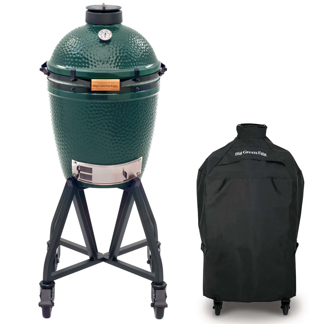 Big Green Egg Medium + Geintegreerd onderstel met Nest Handler + Hoes - Afbeelding 2