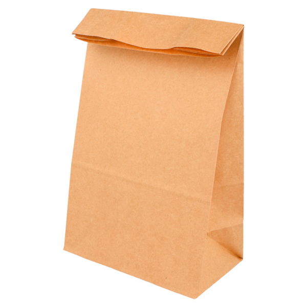 Blokbodemzak kraft bruin 14+8×24 cm