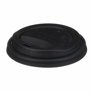 CPLA deksel BIO zwart 90mm Ø 12 oz. coffee beker to go