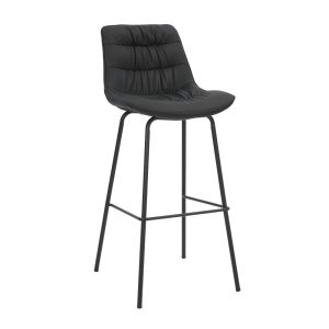 Cadiz barkruk zwart kunstleder, 80cm