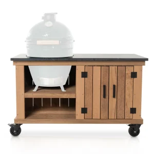 Fraaii Tafel Meranti Storage met werkblad Dekton