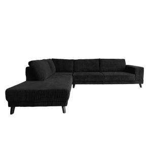 Hoekbank Large – Rib Smoky Black