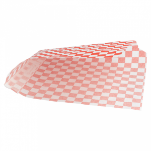 Vetvrij snackzakje rood wit blok 16 bij 16,5 cm