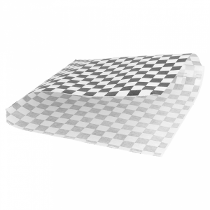 Vetvrij snackzakje zwart wit blok 16 bij 16,5 cm