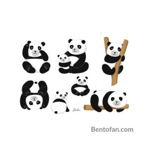 Watervaste Bento stickerset – Panda