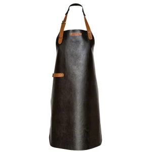 Xapron leren schort New York Black