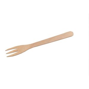 Houten snackvork 165mm 3-tand
